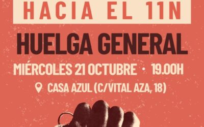 21 de octubre. Asamblea monógrafica sobre la Huelga General